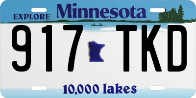 MN license plate 917TKD