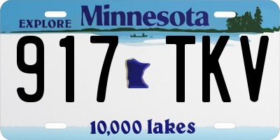 MN license plate 917TKV