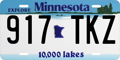 MN license plate 917TKZ