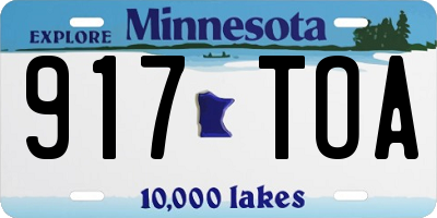 MN license plate 917TOA