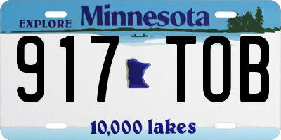MN license plate 917TOB