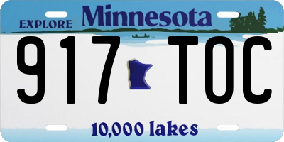 MN license plate 917TOC