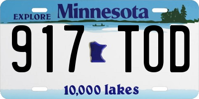MN license plate 917TOD