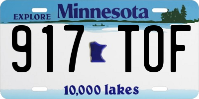 MN license plate 917TOF