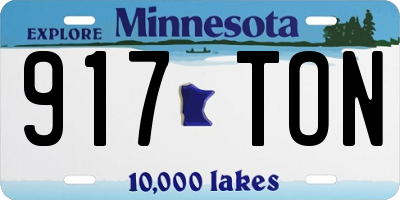 MN license plate 917TON
