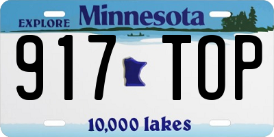 MN license plate 917TOP
