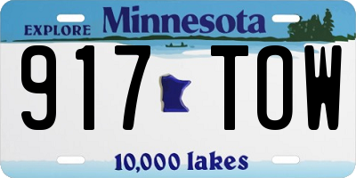 MN license plate 917TOW
