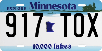 MN license plate 917TOX