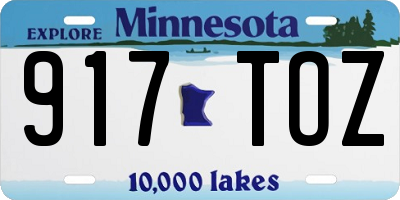 MN license plate 917TOZ