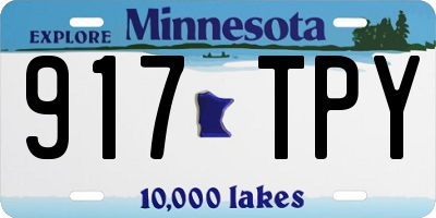 MN license plate 917TPY