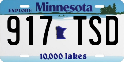 MN license plate 917TSD