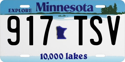 MN license plate 917TSV