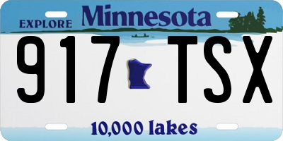 MN license plate 917TSX
