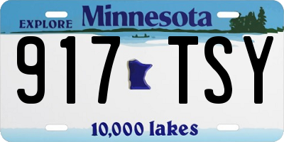 MN license plate 917TSY