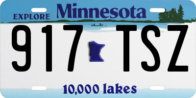 MN license plate 917TSZ