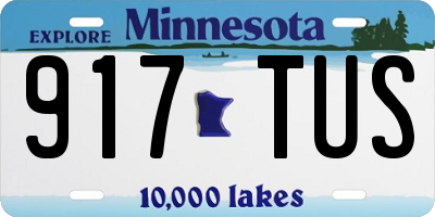 MN license plate 917TUS