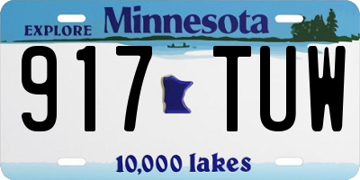 MN license plate 917TUW