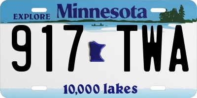 MN license plate 917TWA