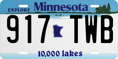 MN license plate 917TWB