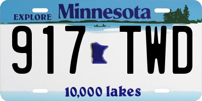 MN license plate 917TWD