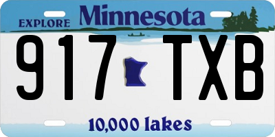 MN license plate 917TXB