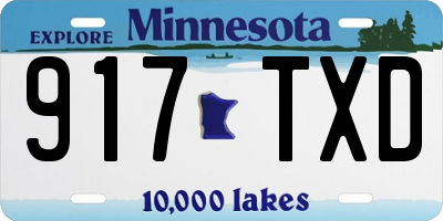 MN license plate 917TXD