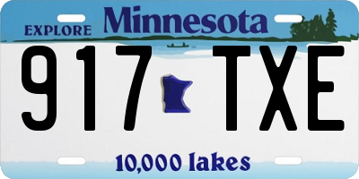 MN license plate 917TXE