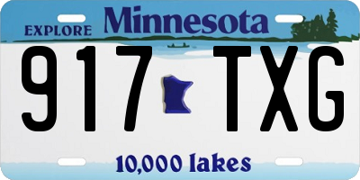 MN license plate 917TXG
