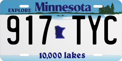 MN license plate 917TYC