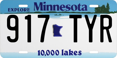 MN license plate 917TYR