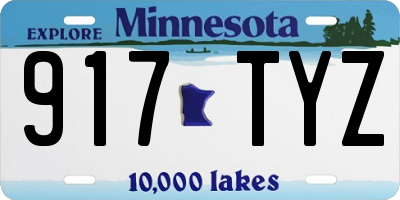 MN license plate 917TYZ