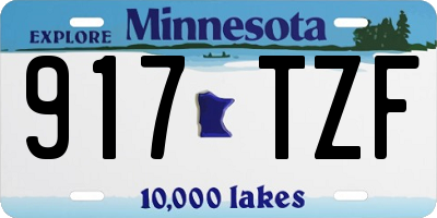 MN license plate 917TZF