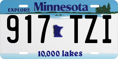 MN license plate 917TZI