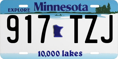 MN license plate 917TZJ