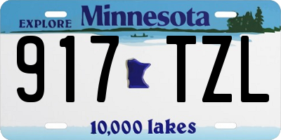 MN license plate 917TZL