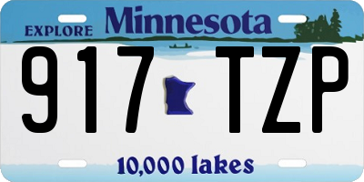 MN license plate 917TZP