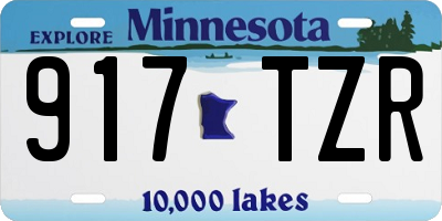 MN license plate 917TZR