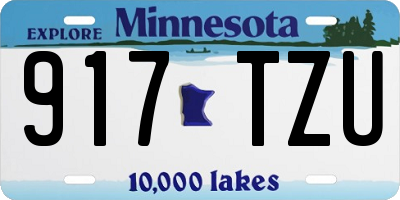 MN license plate 917TZU