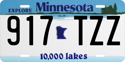 MN license plate 917TZZ