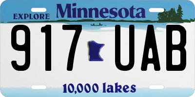 MN license plate 917UAB