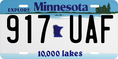 MN license plate 917UAF