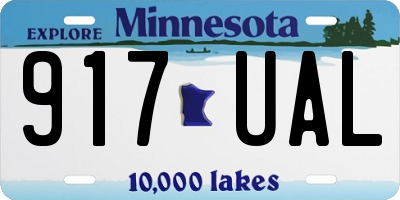 MN license plate 917UAL