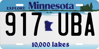 MN license plate 917UBA