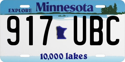 MN license plate 917UBC