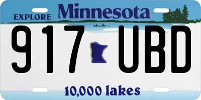 MN license plate 917UBD