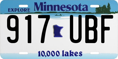 MN license plate 917UBF