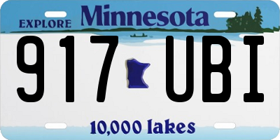 MN license plate 917UBI