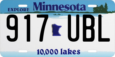 MN license plate 917UBL