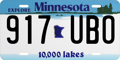 MN license plate 917UBO