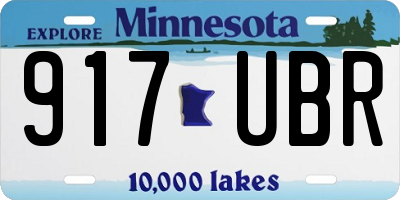 MN license plate 917UBR